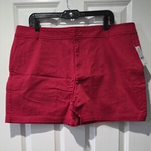 New York & Company High Waist Red Shorts
